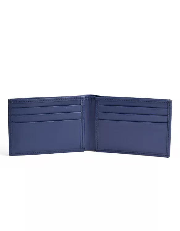 Blue 100% Leather Wallet